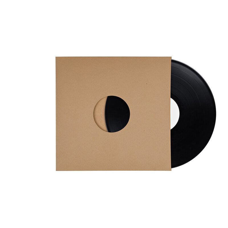 12inch Brun Diecut jacket Med labelhul